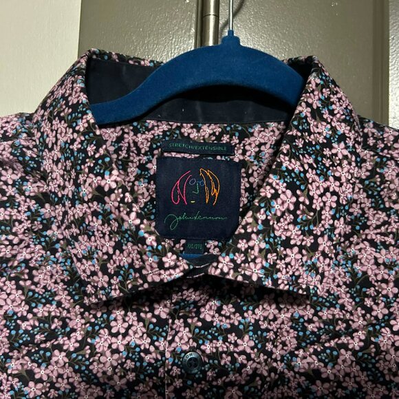 John Lennon by English Laundry Floral Button-Up Shirt XXL Stretch Purple Floral - Picture 5 of 8